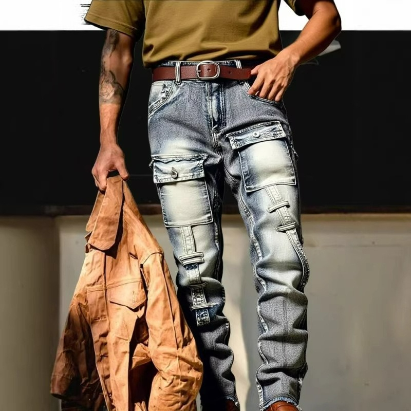 Men's Distressed Washed High S - Europe Streetwear Brand 评论和价格