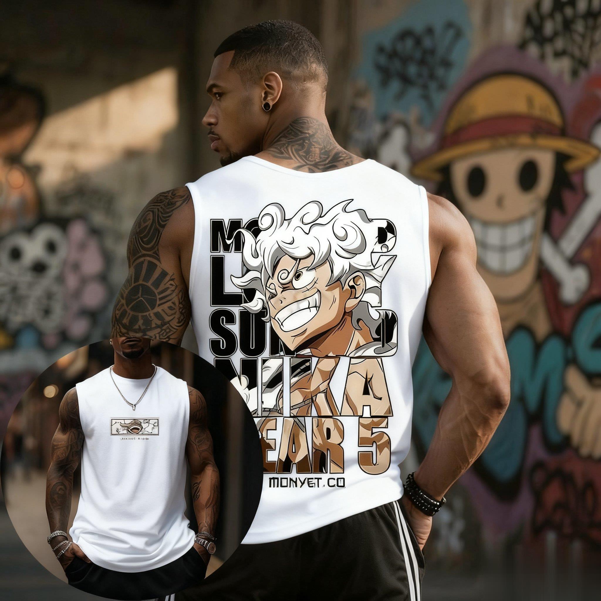 One Piece Luffy Gear 5 Tank To - Streetwear Gym Brand 评论和价格